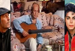 Paco De Lucia gives his signed guitar to Michael jackson