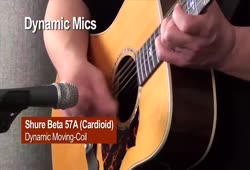 Comparison of microphones for acoustic guitar