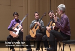 Purple Rain (Prince) for classical guitar quartet