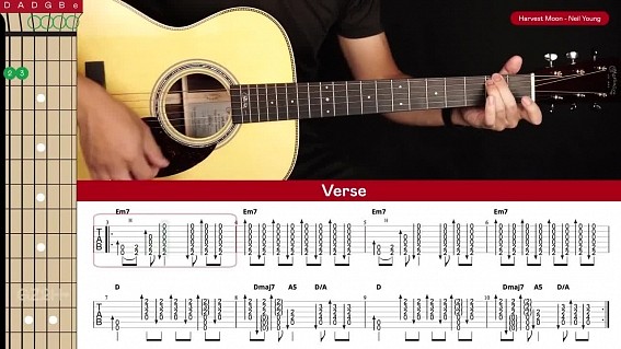 Harvest Moon (Neil Young) - guitar lesson