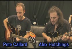 Alex Hutchings and Pete Callard at the Andertons Jazz Guitar Masterclass