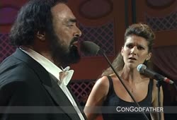 Pavarotti and Céline Dion